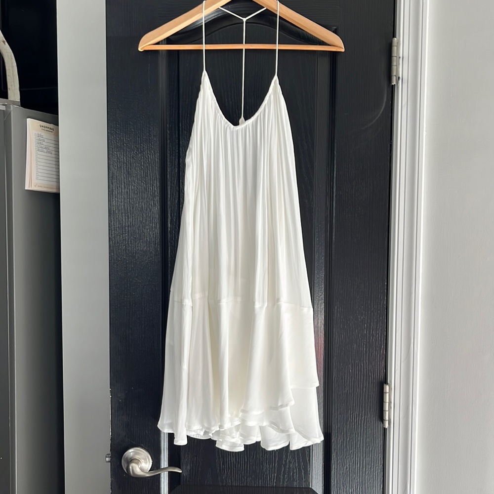 White Halter Dress